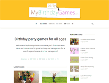 Tablet Screenshot of mybirthdaygames.com